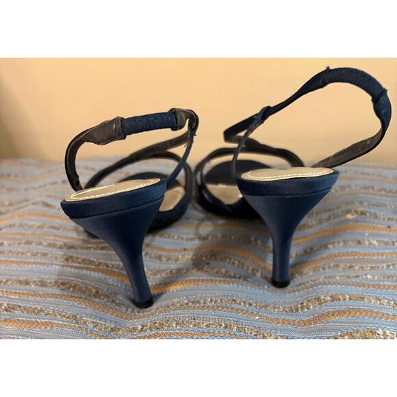 Jacqueline Ferrar Bejeweled Slingback Heels - Size 7M - Picture 5 of 10